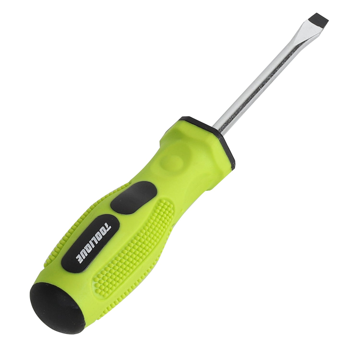 Dynato Screwdriver with Ergonomic Comfort Grips, Slotted 1/4X4"